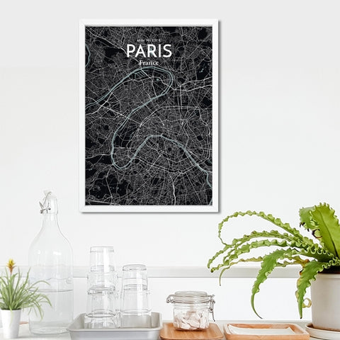 Paris City Map Poster – Detailed Art Print of Paris, France for Home Decor, Office Decor, Travel Art, and Unique Gifts