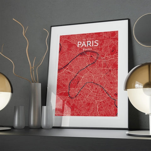 Paris City Map Poster – Detailed Art Print of Paris, France for Home Decor, Office Decor, Travel Art, and Unique Gifts