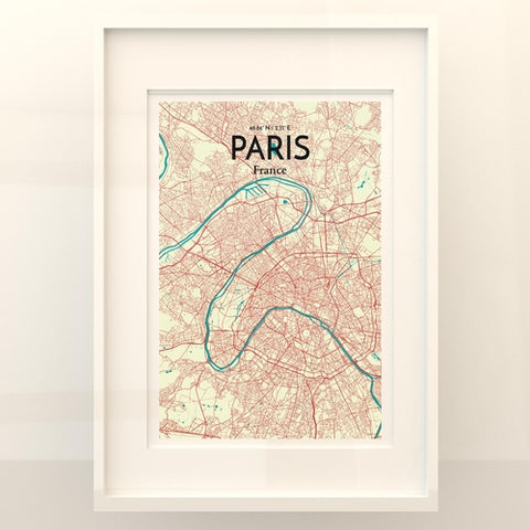 Paris City Map Poster – Detailed Art Print of Paris, France for Home Decor, Office Decor, Travel Art, and Unique Gifts