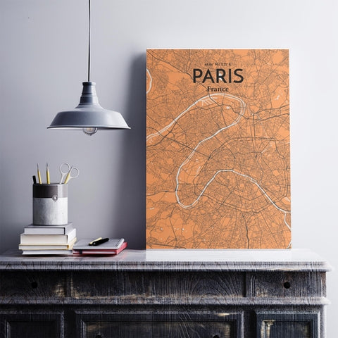 Paris City Map Poster – Detailed Art Print of Paris, France for Home Decor, Office Decor, Travel Art, and Unique Gifts