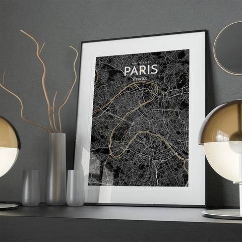 Paris City Map Poster – Detailed Art Print of Paris, France for Home Decor, Office Decor, Travel Art, and Unique Gifts