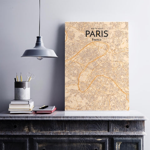 Paris City Map Poster – Detailed Art Print of Paris, France for Home Decor, Office Decor, Travel Art, and Unique Gifts