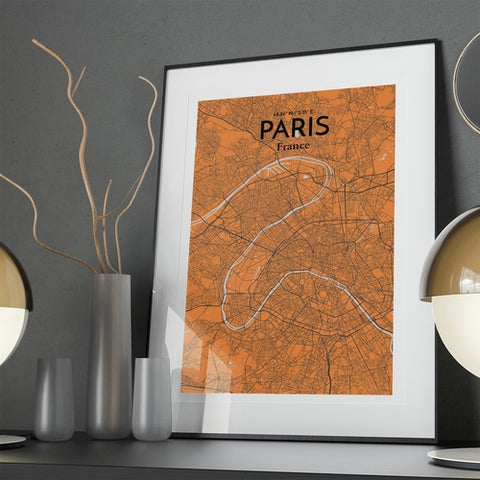 Paris City Map Poster – Detailed Art Print of Paris, France for Home Decor, Office Decor, Travel Art, and Unique Gifts