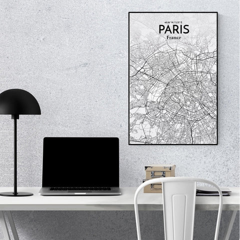 Paris City Map Poster – Detailed Art Print of Paris, France for Home Decor, Office Decor, Travel Art, and Unique Gifts