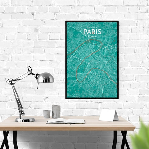 Paris City Map Poster – Detailed Art Print of Paris, France for Home Decor, Office Decor, Travel Art, and Unique Gifts