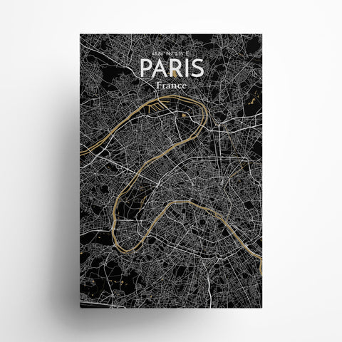 Paris City Map Poster – Detailed Art Print of Paris, France for Home Decor, Office Decor, Travel Art, and Unique Gifts