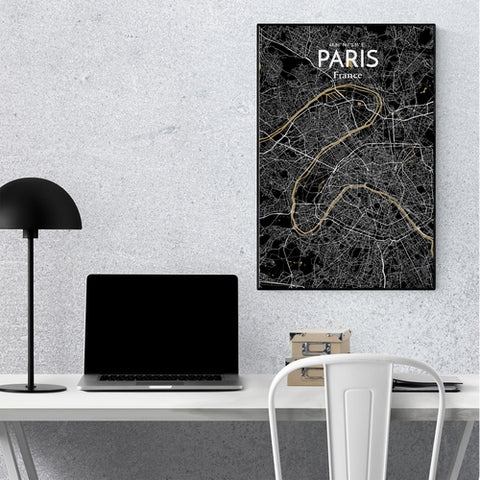 Paris City Map Poster – Detailed Art Print of Paris, France for Home Decor, Office Decor, Travel Art, and Unique Gifts