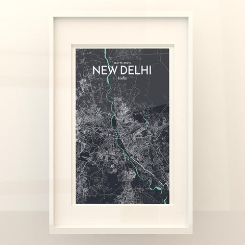 New Delhi City Map Poster – Detailed Art Print of New Delhi, India City Map Art for Home Decor, Office Decor, and Unique Gifts