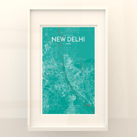 New Delhi City Map Poster – Detailed Art Print of New Delhi, India City Map Art for Home Decor, Office Decor, and Unique Gifts