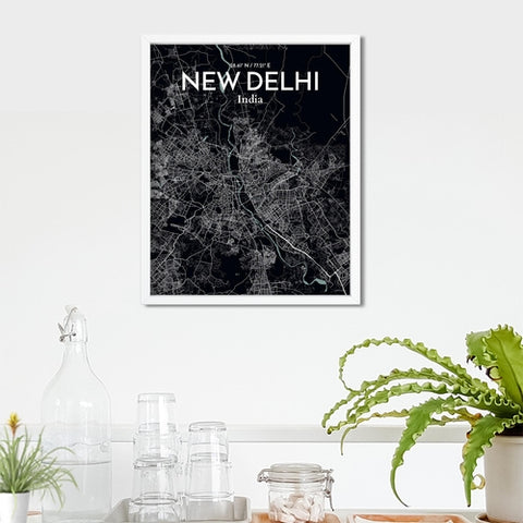 New Delhi City Map Poster – Detailed Art Print of New Delhi, India City Map Art for Home Decor, Office Decor, and Unique Gifts