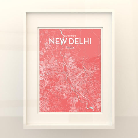 New Delhi City Map Poster – Detailed Art Print of New Delhi, India City Map Art for Home Decor, Office Decor, and Unique Gifts