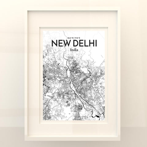 New Delhi City Map Poster – Detailed Art Print of New Delhi, India City Map Art for Home Decor, Office Decor, and Unique Gifts