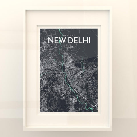 New Delhi City Map Poster – Detailed Art Print of New Delhi, India City Map Art for Home Decor, Office Decor, and Unique Gifts