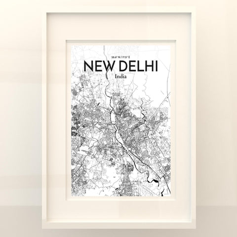 New Delhi City Map Poster – Detailed Art Print of New Delhi, India City Map Art for Home Decor, Office Decor, and Unique Gifts