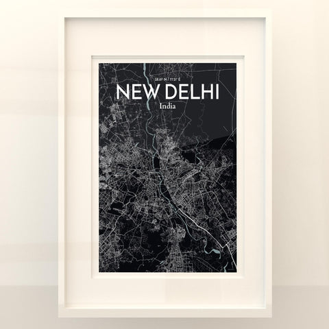 New Delhi City Map Poster – Detailed Art Print of New Delhi, India City Map Art for Home Decor, Office Decor, and Unique Gifts