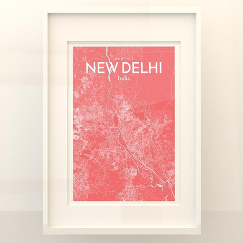 New Delhi City Map Poster – Detailed Art Print of New Delhi, India City Map Art for Home Decor, Office Decor, and Unique Gifts