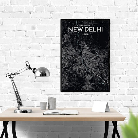 New Delhi City Map Poster – Detailed Art Print of New Delhi, India City Map Art for Home Decor, Office Decor, and Unique Gifts