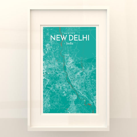 New Delhi City Map Poster – Detailed Art Print of New Delhi, India City Map Art for Home Decor, Office Decor, and Unique Gifts