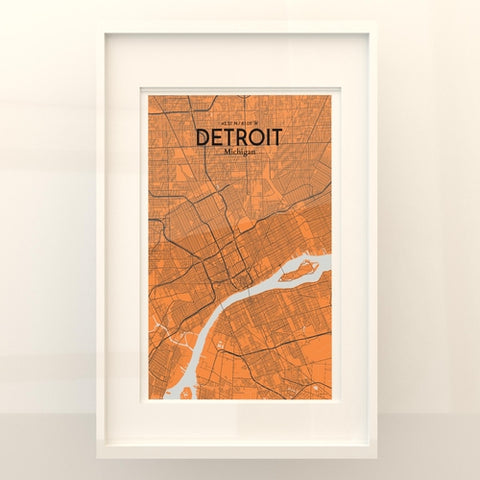 Detroit City Map Poster – Detailed Art Print of Detroit, MI City Map Art for Home Decor, Office Decor, and Unique Gifts