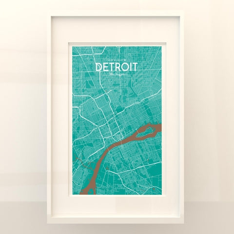 Detroit City Map Poster – Detailed Art Print of Detroit, MI City Map Art for Home Decor, Office Decor, and Unique Gifts