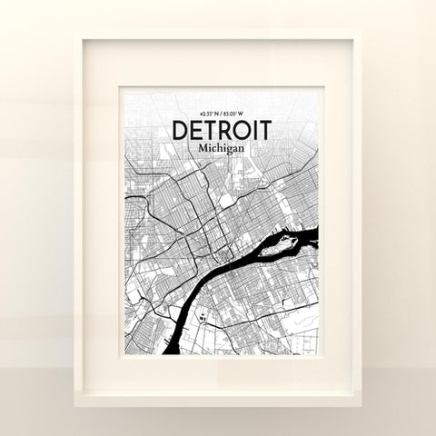 Detroit City Map Poster – Detailed Art Print of Detroit, MI City Map Art for Home Decor, Office Decor, and Unique Gifts