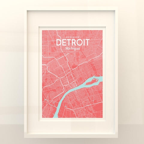 Detroit City Map Poster – Detailed Art Print of Detroit, MI City Map Art for Home Decor, Office Decor, and Unique Gifts