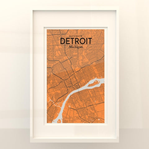 Detroit City Map Poster – Detailed Art Print of Detroit, MI City Map Art for Home Decor, Office Decor, and Unique Gifts