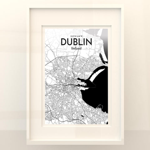 Dublin City Map Poster – Detailed Art Print of Dublin, Ireland for Home Decor, Office Decor, Travel Art, and Unique Gifts