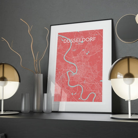 Dusseldorf City Map Poster – Detailed Art Print of Dusseldorf, Germany for Home Decor, Office Decor, Travel Art, and Unique Gifts