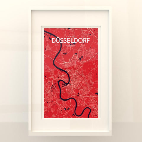 Dusseldorf City Map Poster – Detailed Art Print of Dusseldorf, Germany for Home Decor, Office Decor, Travel Art, and Unique Gifts