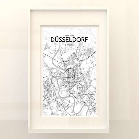 Dusseldorf City Map Poster – Detailed Art Print of Dusseldorf, Germany for Home Decor, Office Decor, Travel Art, and Unique Gifts