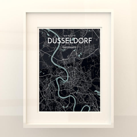 Dusseldorf City Map Poster – Detailed Art Print of Dusseldorf, Germany for Home Decor, Office Decor, Travel Art, and Unique Gifts