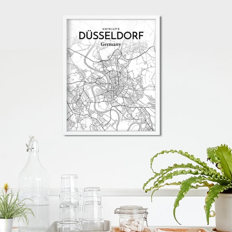 Dusseldorf City Map Poster – Detailed Art Print of Dusseldorf, Germany for Home Decor, Office Decor, Travel Art, and Unique Gifts