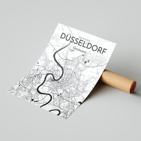 Dusseldorf City Map Poster – Detailed Art Print of Dusseldorf, Germany for Home Decor, Office Decor, Travel Art, and Unique Gifts