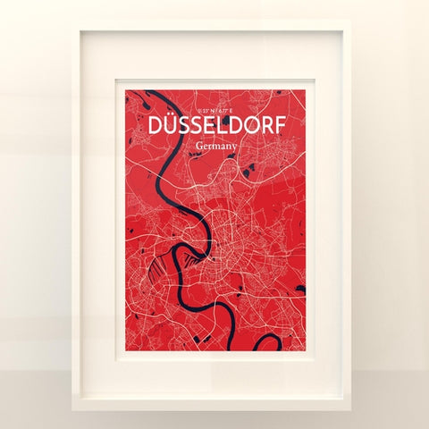 Dusseldorf City Map Poster – Detailed Art Print of Dusseldorf, Germany for Home Decor, Office Decor, Travel Art, and Unique Gifts