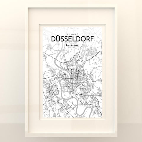 Dusseldorf City Map Poster – Detailed Art Print of Dusseldorf, Germany for Home Decor, Office Decor, Travel Art, and Unique Gifts