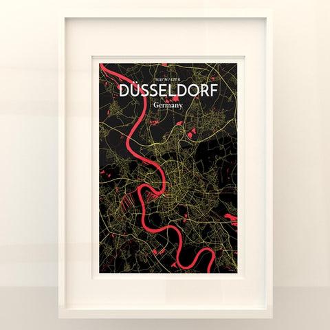 Dusseldorf City Map Poster – Detailed Art Print of Dusseldorf, Germany for Home Decor, Office Decor, Travel Art, and Unique Gifts