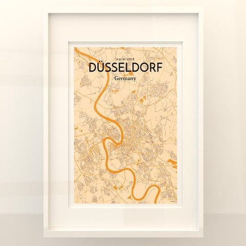 Dusseldorf City Map Poster – Detailed Art Print of Dusseldorf, Germany for Home Decor, Office Decor, Travel Art, and Unique Gifts