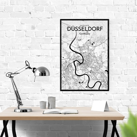 Dusseldorf City Map Poster – Detailed Art Print of Dusseldorf, Germany for Home Decor, Office Decor, Travel Art, and Unique Gifts