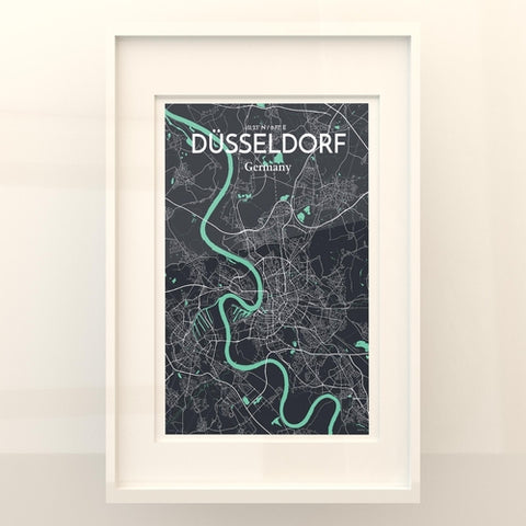 Dusseldorf City Map Poster – Detailed Art Print of Dusseldorf, Germany for Home Decor, Office Decor, Travel Art, and Unique Gifts