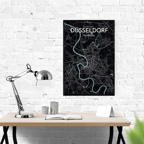 Dusseldorf City Map Poster – Detailed Art Print of Dusseldorf, Germany for Home Decor, Office Decor, Travel Art, and Unique Gifts