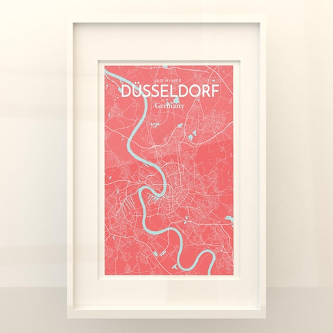 Dusseldorf City Map Poster – Detailed Art Print of Dusseldorf, Germany for Home Decor, Office Decor, Travel Art, and Unique Gifts