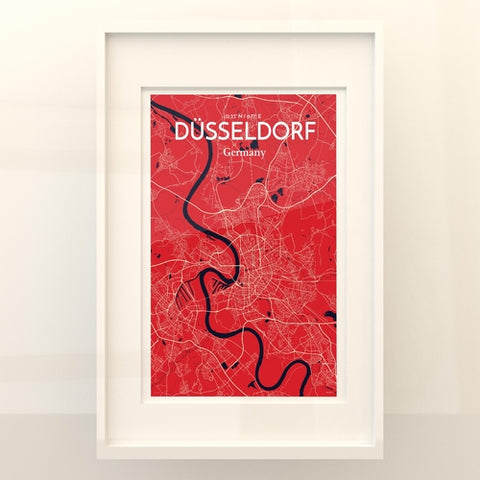 Dusseldorf City Map Poster – Detailed Art Print of Dusseldorf, Germany for Home Decor, Office Decor, Travel Art, and Unique Gifts