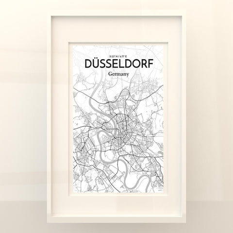 Dusseldorf City Map Poster – Detailed Art Print of Dusseldorf, Germany for Home Decor, Office Decor, Travel Art, and Unique Gifts