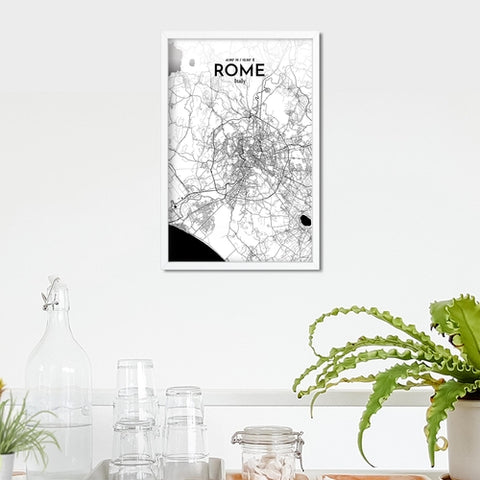 Rome City Map Poster – Detailed Art Print of Rome Italy, Italian City Map Art for Home Decor, Office Decor, and Unique Gifts