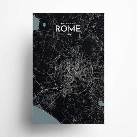 Rome City Map Poster – Detailed Art Print of Rome Italy, Italian City Map Art for Home Decor, Office Decor, and Unique Gifts