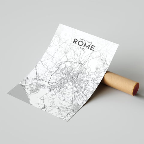 Rome City Map Poster – Detailed Art Print of Rome Italy, Italian City Map Art for Home Decor, Office Decor, and Unique Gifts