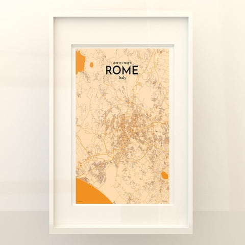 Rome City Map Poster – Detailed Art Print of Rome Italy, Italian City Map Art for Home Decor, Office Decor, and Unique Gifts