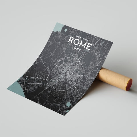 Rome City Map Poster – Detailed Art Print of Rome Italy, Italian City Map Art for Home Decor, Office Decor, and Unique Gifts