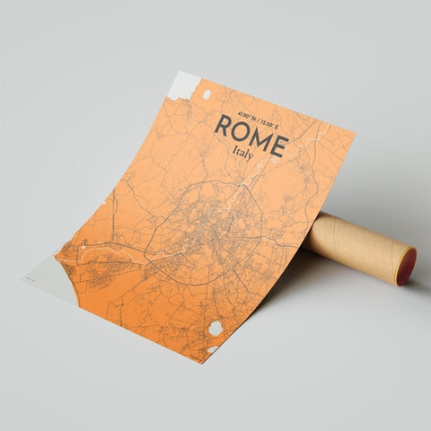 Rome City Map Poster – Detailed Art Print of Rome Italy, Italian City Map Art for Home Decor, Office Decor, and Unique Gifts